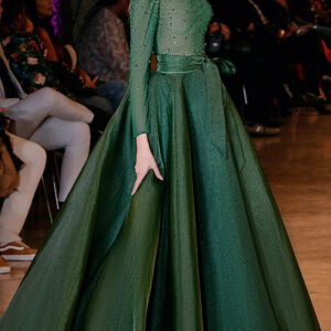 Alternative view of MNM COUTURE J03038 - Crystal Beaded Long Sleeve Ballgown
