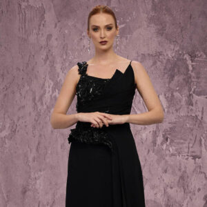 MNM COUTURE J03563 - Beaded Applique Sleeveless A-Line Gown