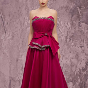 MNM COUTURE Q8017 - Fanned Panel Embellished A-Line Gown